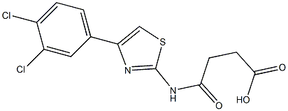 4-{[4-(3,4-dichlorophenyl)-1,3-thiazol-2-yl]amino}-4-oxobutanoic acid Structure