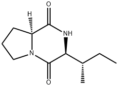(3R,8aS)-3-(butan-2-yl)-hexahydropyrrolo[1,2-a]pyrazine-1,4-dione Struktur