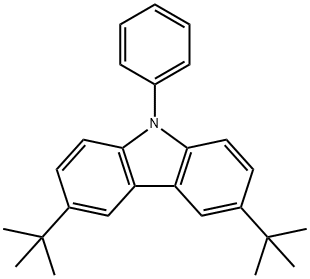 3,6-双(1,1-二甲基乙基)-9-苯基-9H-咔唑,57103-18-1,结构式