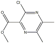 methyl 3-chloro-5,6-dimethylpyrazine-2-carboxylate 化学構造式