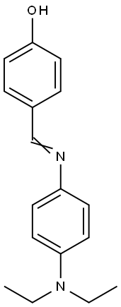 4-({[4-(diethylamino)phenyl]imino}methyl)phenol 化学構造式