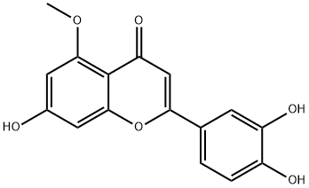 ルテオリン5-メチルエーテル 化学構造式