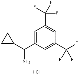 [3,5-BIS(TRIFLUOROMETHYL)PHENYL](CYCLOPROPYL)METHANAMINE HYDROCHLORIDE Structure