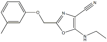 5-(ethylamino)-2-[(3-methylphenoxy)methyl]-1,3-oxazole-4-carbonitrile Structure