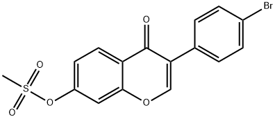 3-(4-Bromophenyl)-7-[(methylsulfonyl)oxy]-4-oxo-4H-chromene Structure
