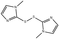 1H-Imidazole, 2,2'-dithiobis[1-methyl- 化学構造式