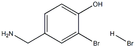 4-(aminomethyl)-2-bromophenol hydrobromide Structure