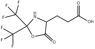 3-(5-oxo-2,2-bis(trifluoromethyl)oxazolidin-4-yl)propanoic acid, 6458-51-1, 结构式