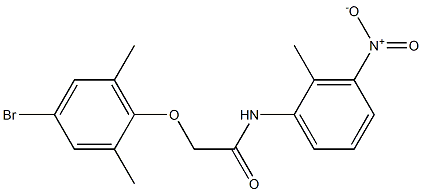 2-(4-bromo-2,6-dimethylphenoxy)-N-(2-methyl-3-nitrophenyl)acetamide Structure