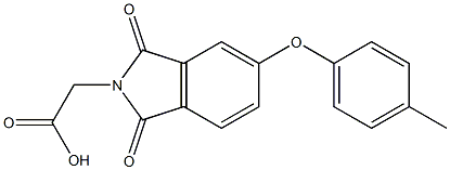 [5-(4-methylphenoxy)-1,3-dioxo-1,3-dihydro-2H-isoindol-2-yl]acetic acid Struktur