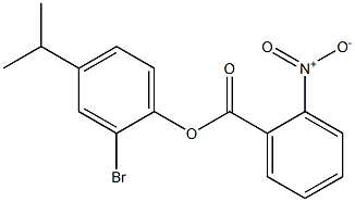 2-bromo-4-isopropylphenyl 2-nitrobenzoate Structure