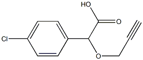 2-(4-chlorophenyl)-2-(prop-2-yn-1-yloxy)acetic acid Struktur