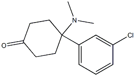 4-(3-chlorophenyl)-4-(dimethylamino)cyclohexan-1-one,65619-53-6,结构式