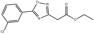 [5-(3-chloro-phenyl)-[1,2,4]oxadiazol-3-yl]-acetic acid ethyl ester Struktur