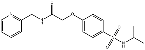 2-{4-[(isopropylamino)sulfonyl]phenoxy}-N-(2-pyridinylmethyl)acetamide 结构式