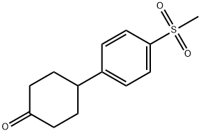 4-[4-(Methylsulfonyl)phenyl]cyclohexanone 化学構造式