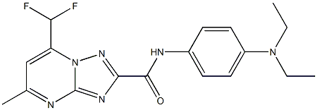 N-[4-(diethylamino)phenyl]-7-(difluoromethyl)-5-methyl[1,2,4]triazolo[1,5-a]pyrimidine-2-carboxamide 结构式