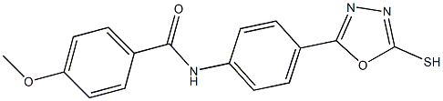 4-methoxy-N-[4-(5-sulfanyl-1,3,4-oxadiazol-2-yl)phenyl]benzamide,664993-19-5,结构式