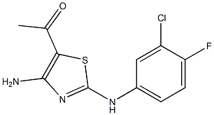 1-[4-amino-2-(3-chloro-4-fluoroanilino)-1,3-thiazol-5-yl]ethanone,664999-95-5,结构式