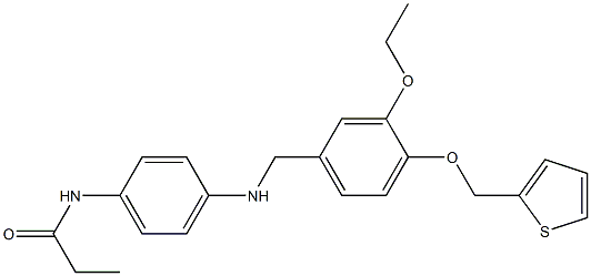 N-(4-{[3-ethoxy-4-(thien-2-ylmethoxy)benzyl]amino}phenyl)propanamide Struktur