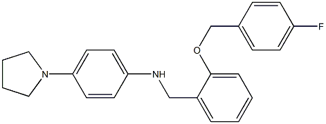 N-{2-[(4-fluorobenzyl)oxy]benzyl}-4-pyrrolidin-1-ylaniline Struktur