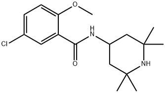 5-chloro-2-methoxy-N-(2,2,6,6-tetramethyl-4-piperidinyl)benzamide 结构式