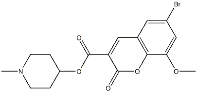 1-methylpiperidin-4-yl 6-bromo-8-methoxy-2-oxo-2H-chromene-3-carboxylate|