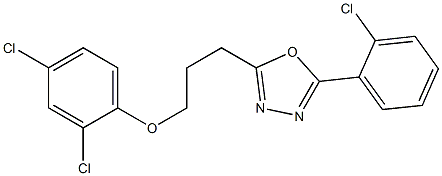 2-(2-chlorophenyl)-5-[3-(2,4-dichlorophenoxy)propyl]-1,3,4-oxadiazole Struktur