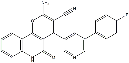 2-amino-4-[5-(4-fluorophenyl)-3-pyridinyl]-5-oxo-5,6-dihydro-4H-pyrano[3,2-c]quinoline-3-carbonitrile,674806-74-7,结构式