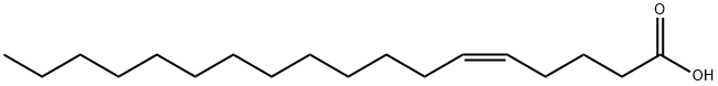 5-Octadecenoic acid, (5Z)- Structure