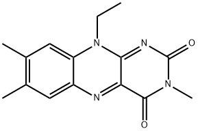 10-Ethyl-3,7,8-trimethyl-benzo[g]pteridine-2,4(3H,10H)-dione Struktur