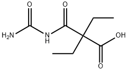 Butanoic acid, 2-[[(aminocarbonyl)amino]carbonyl]-2-ethyl-,680-47-7,结构式