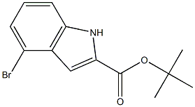 tert-butyl 4-bromo-1H-indole-2-carboxylate Struktur