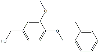 {4-[(2-fluorophenyl)methoxy]-3-methoxyphenyl}methanol Struktur