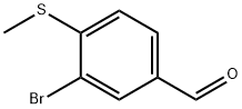 3-bromo-4-(methylsulfanyl)benzaldehyde, 694481-10-2, 结构式