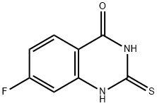 7-Fluoro-2-mercaptoquinazolin-4(3H)-one 化学構造式