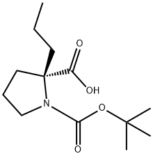 (R)-1-(tert-Butoxycarbonyl)-2-propylpyrrolidine-2-carboxylic acid Struktur