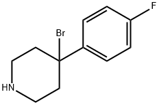 Piperidine, 4-bromo-4-(4-fluorophenyl)-,710-90-7,结构式
