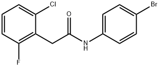 N-(4-bromophenyl)-2-(2-chloro-6-fluorophenyl)acetamide 化学構造式