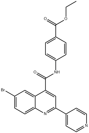 Benzoic acid, 4-[[[6-bromo-2-(4-pyridinyl)-4-quinolinyl]carbonyl]amino]-, ethyl ester, 713118-66-2, 结构式