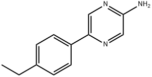 2-Amino-5-(4-ethylphenyl)pyrazine Structure