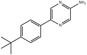 2-Amino-5-(4-tert-butylphenyl)pyrazine Structure