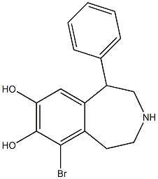 6-bromo-1-phenyl-2,3,4,5-tetrahydro-1H-3-benzazepine-7,8-diol Structure