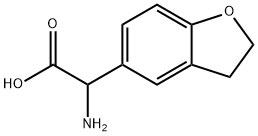2-AMINO-2-(2,3-DIHYDRO-1-BENZOFURAN-5-YL)ACETIC ACID 化学構造式