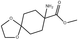 1,4-Dioxaspiro[4.5]decane-8-carboxylic acid, 8-amino-, methyl ester Structure