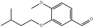 4-methoxy-3-(3-methylbutoxy)benzaldehyde 化学構造式