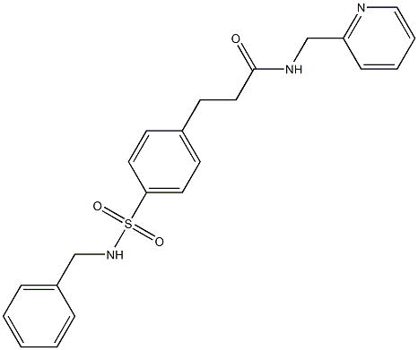 3-{4-[(benzylamino)sulfonyl]phenyl}-N-(2-pyridinylmethyl)propanamide Structure