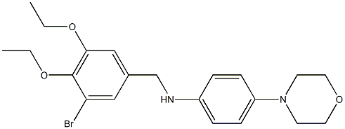 N-(3-bromo-4,5-diethoxybenzyl)-N-[4-(4-morpholinyl)phenyl]amine Structure