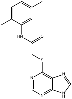 N-(2,5-dimethylphenyl)-2-(9H-purin-6-ylsulfanyl)acetamide,724450-96-8,结构式