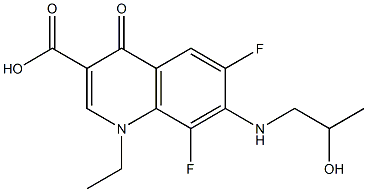 1-ethyl-6,8-difluoro-7-[(2-hydroxypropyl)amino]-4-oxo-1,4-dihydro-3-quinolinecarboxylic acid Structure